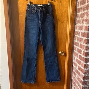 Levi’s Dark Indigo Women's Ribcage Boot Jeans Water Less 25